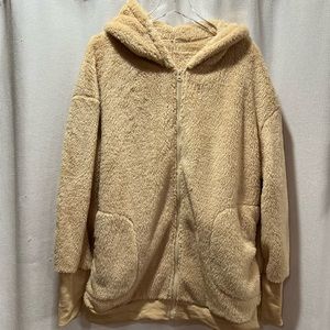 Tan Teddy Bear Fuzzy Jacket